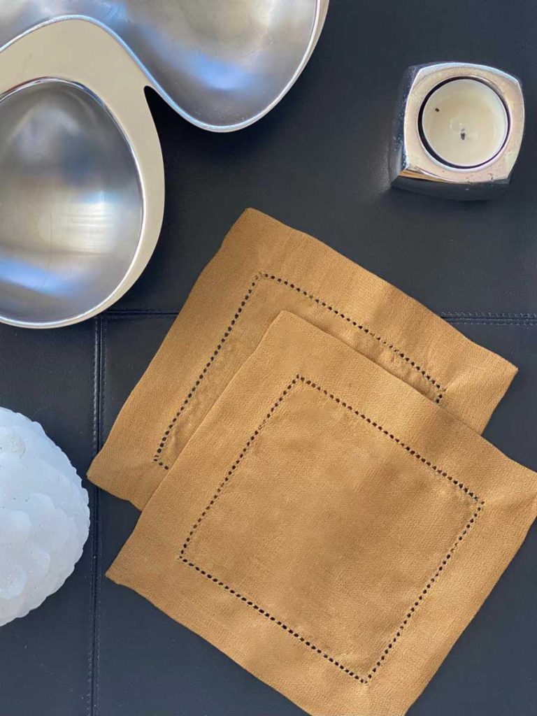 Guardanapo de Cocktail Moss Green Linen (Conjunto de Dois)