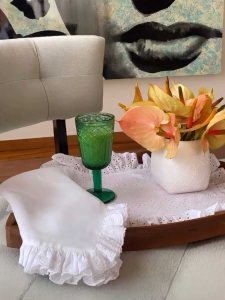 Individual Bordado Inglês Branco