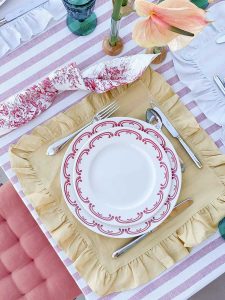 Individual Brisa Caramelo com Franzido