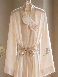 Robe de Cetim Personalizado com Inicial | Robe Noiva